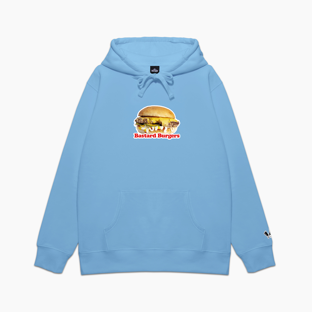 The Burger Lt Blue Hood